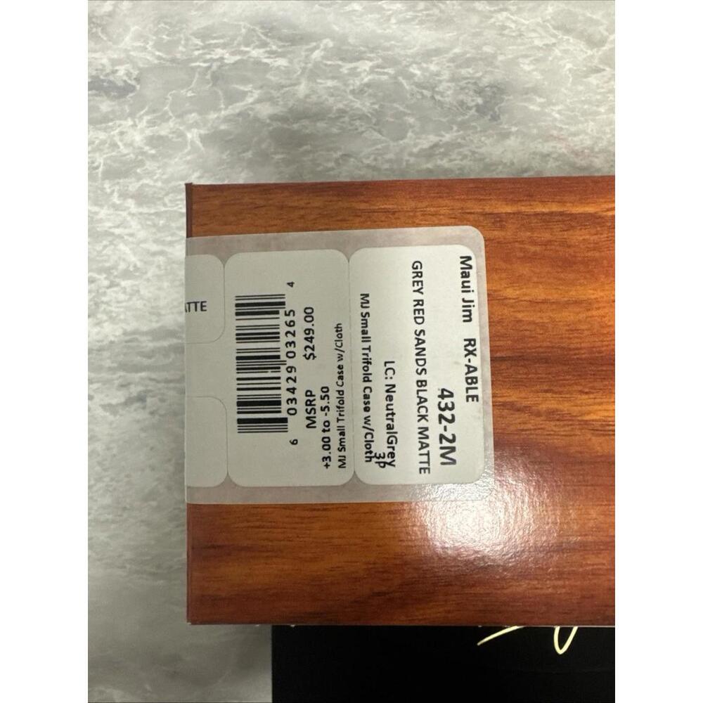 MAUI JIM | NEW | RED SANDS | 432 - 2M | MATTE BLACK | NEUTRAL GREY - Picture 5 of 10